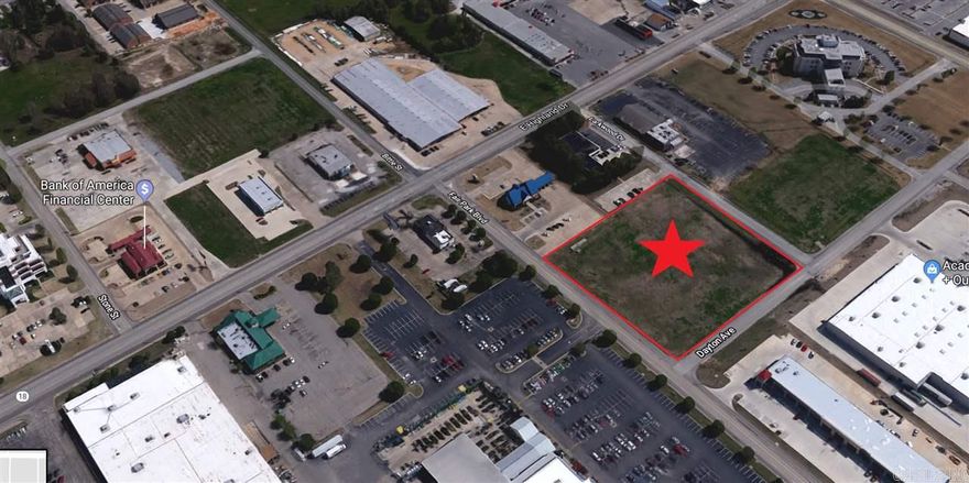 Great commercial site.  20k traffic count highland and Fair Park. All services available. Across from Lowes, Kohls, Ashely's furniture and many more branded sites.