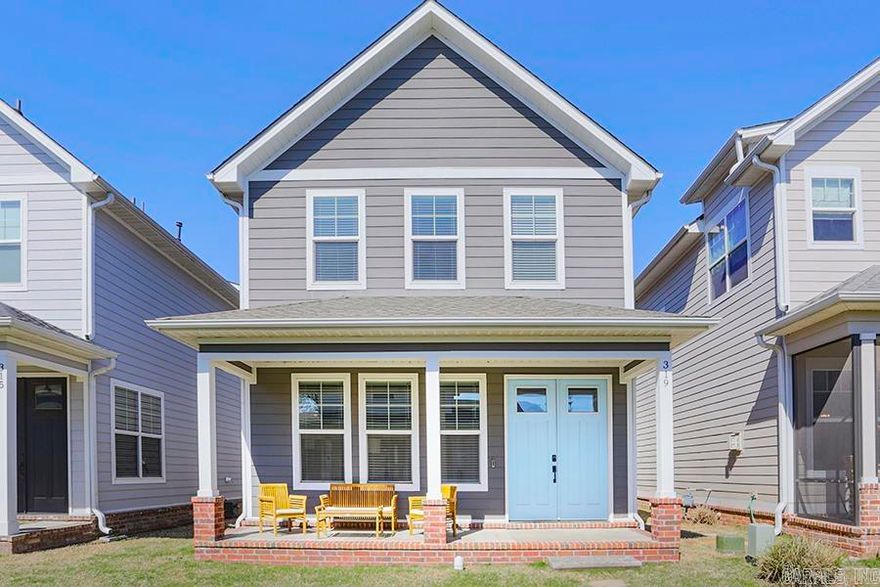 Darling two story recent construction. The idyllic Porches at Rockwater neighborhood is just steps from the Arkansas River Trail and a short walk to the shops and restaurants in Downtown Argenta. Built in 2019, 319 N Parker offers three bedrooms, two and a half baths, and ample living space. The open concept is perfect for entertaining and comfortable living. Enjoy the convenience of downtown amenities with a neighborhood atmosphere.