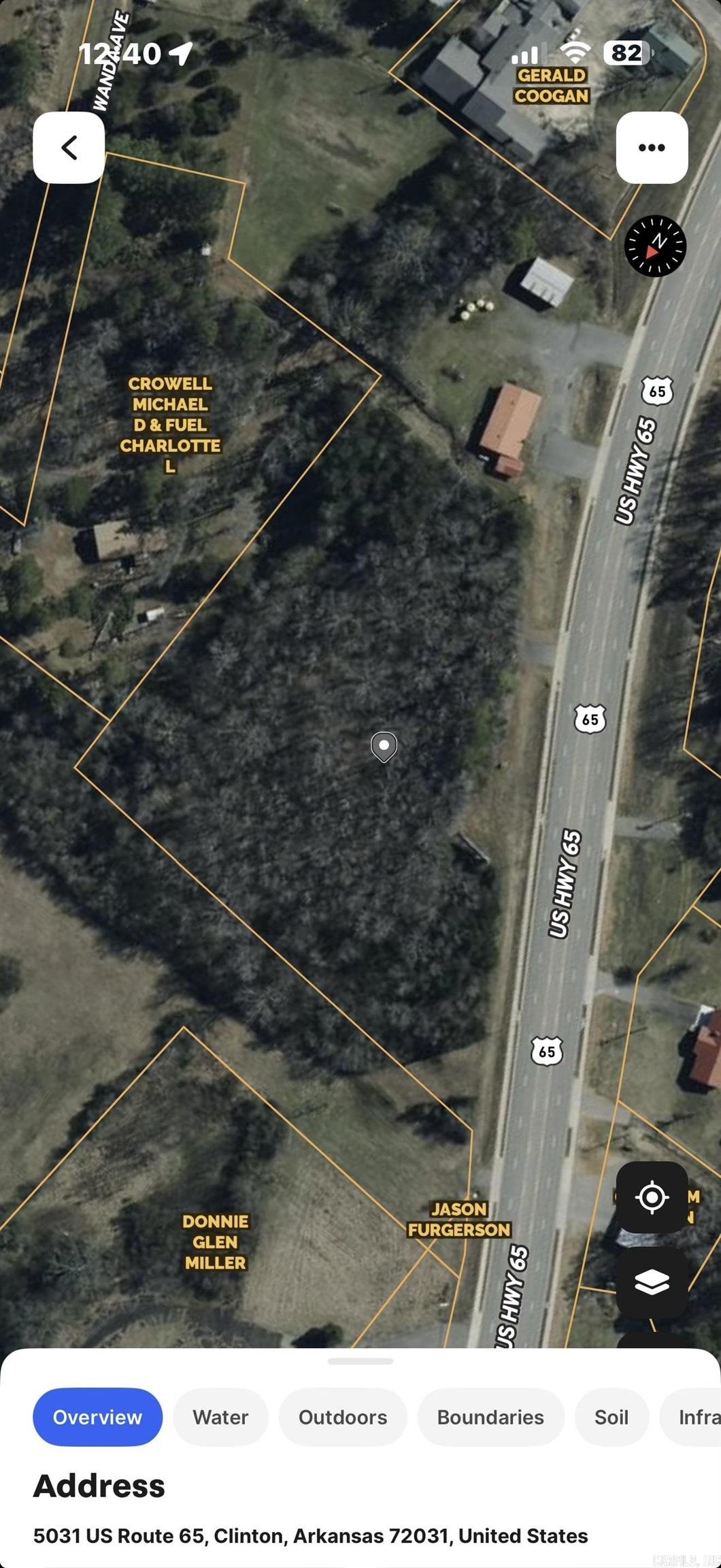 Possible owner finance !!! Very nice commercial land right on highway 65 Over 3 acres, wooded lot start your own business close to everything Located in Choctaw .