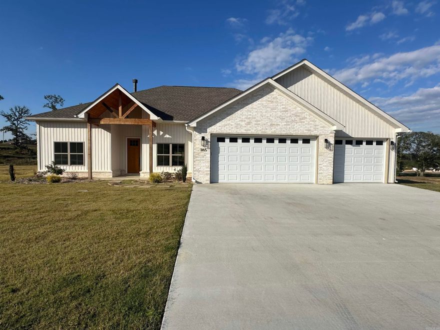 Discover this stunning 4-bedroom, 2-bathroom new construction home nestled on a spacious 1.39 acre lot. Boasting 11-foot ceilings, this home features a dedicated office, flex room that you could use as a game room, den, 2nd office or 4th bedroom. Other features include a cozy wood-burning fireplace and walk-in pantry with butcher block countertops. The kitchen is a chef's dream!! Equipped with two ovens perfect for entertaining, ample cabinetry for all of your storage needs and plenty of counter space. The luxurious primary suite offers a spa-like retreat with a walk-in tile shower and expansive his-and-hers walk-in closets complete with built-ins. Come enjoy the perfect blend of style, comfort, and country living in this exceptional home! BUILDER IS OFFERING $5000 IN CONCESSIONS WITH AN ACCEPTABLE OFFER!!