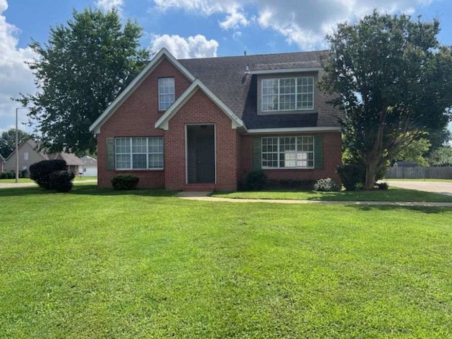 This is a 2 story mostly brick house that sits on a nice corner lot. The master suite is down stairs featuring a large bath tub and shower. The other 2 bedrooms are upstairs with a bathroom that sits between them. The house has all new paint and carpet.