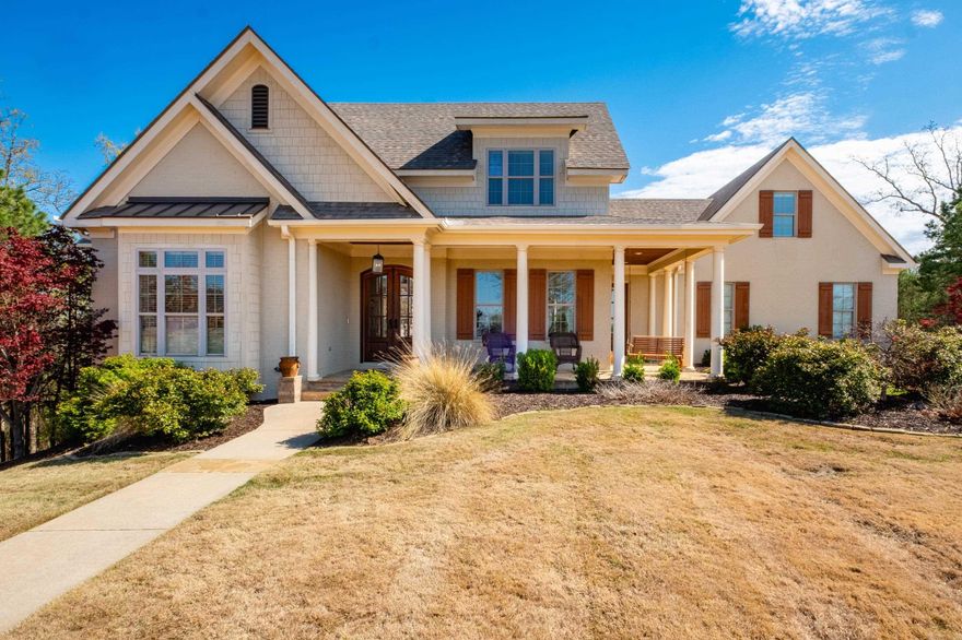 Welcome to this Southern Living style charmer!, This stunning 4-bedroom,4-bath home offers over 3,000 square feet of thoughtfully designed living space, surrounded by lush greenery that provides both privacy and serenity.  On the main level you’ll find a gorgeous primary suite complete with a spacious ensuite bath, as well as an office with beautifully vaulted ceilings.  The open-concept layout flows seamlessly, featuring a well-appointed kitchen, generous living room, and elegant dining spaces.  Upstairs features three additional bedrooms and two full baths providing ample space for family or guests.  A heated and cooled bonus room—offering flexible use as a home office, gym, media room, or playroom—is not included in the listed square footage, adding even more value and versatility to this exceptional property.  Outside you’ll love the in-ground pool nestled among mature greenery.  The expansive outdoor space is steps away from the fantastic outdoor amenities that Waterview offers!