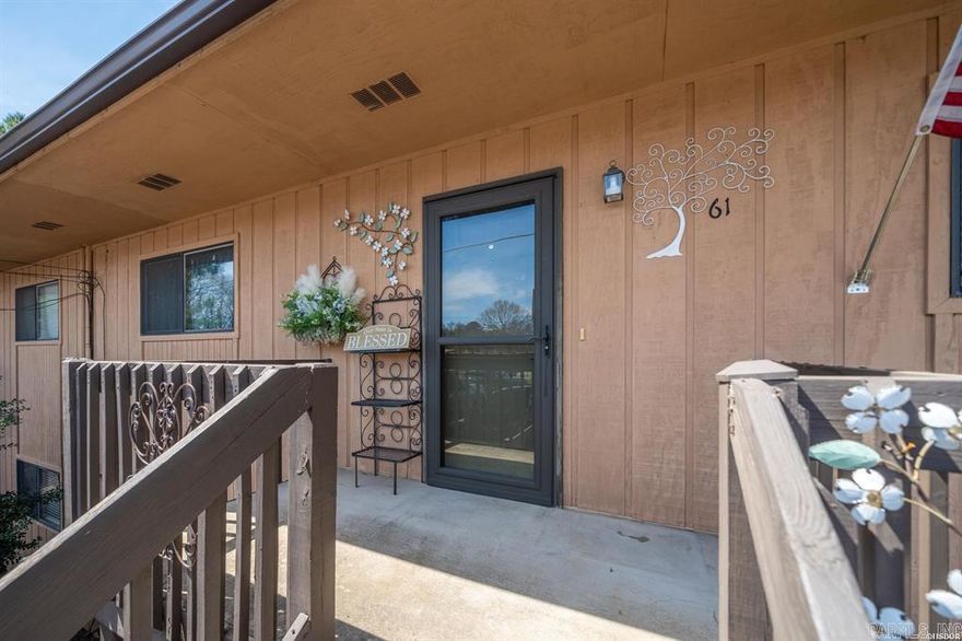Charming 2-Bed, 2-Bath Condo in the Heart of Hot Springs!  Welcome home to this inviting 2-bedroom, 2-bathroom condo nestled in the heart of Hot Springs, AR! Enjoy a serene retreat with stunning wooded views from your private balcony, perfect for morning coffee or evening relaxation.  Step inside to a spacious living area featuring an electric fireplace and French doors that open to the balcony, creating a warm and welcoming atmosphere. The master suite boasts two walk-in closets and an en suite bathroom for ultimate convenience.  This well-appointed condo includes all appliances and select furnishings to make your move seamless. Community amenities include a sparkling pool and a scenic walking trail, offering plenty of opportunities to unwind and enjoy the outdoors.  Conveniently located near shopping, dining, medical facilities, and more, this condo is perfect for a full-time residence or a weekend getaway.  Don't miss out on this fantastic opportunity! Schedule your showing today!