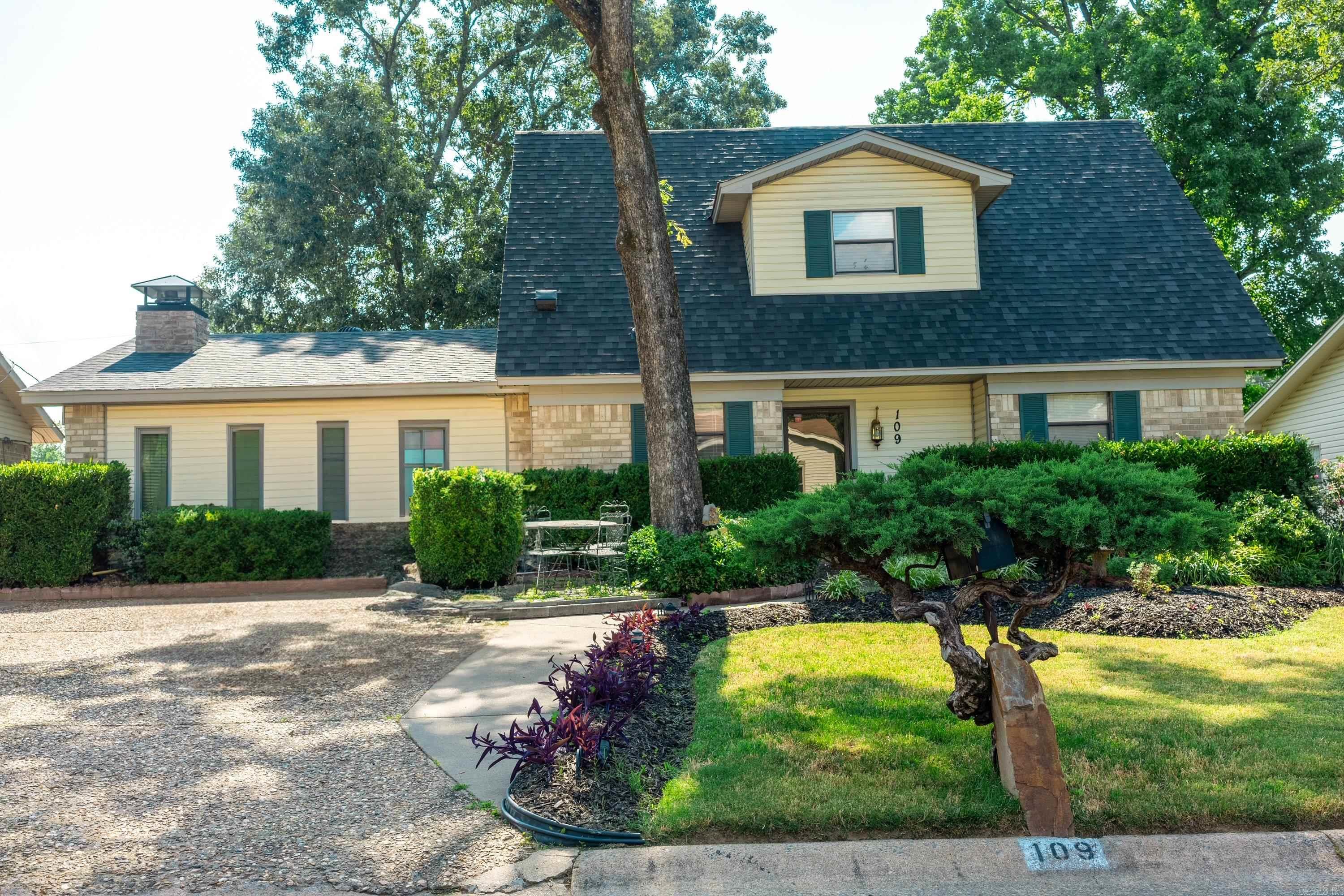 Welcome to this charming two-story home located on a quiet dead-end street and carefully maintained by its original owner. The home offers four bedrooms with two on the main floor and two upstairs, along with a full bathroom on each level. This layout provides comfort and flexibility for families or guests. Recent updates include a new roof installed in 2024 and a high-efficiency air conditioning unit added in 2023 that cools the entire home. Enjoy central heat and air, a gas fireplace in the main living room, and another gas fireplace in the converted garage, now used as a spacious family room. The kitchen has been updated and comes fully equipped with all appliances. Additional features include under-stair storage, a fenced backyard with two storage sheds, and a Ring camera with an active security system. The home is conveniently located just minutes from Sylvan Hills Elementary, Middle, and High Schools and close to Walmart, shopping, and dining. Select furnishings may be available separately. SEE AGENT REMARKS.