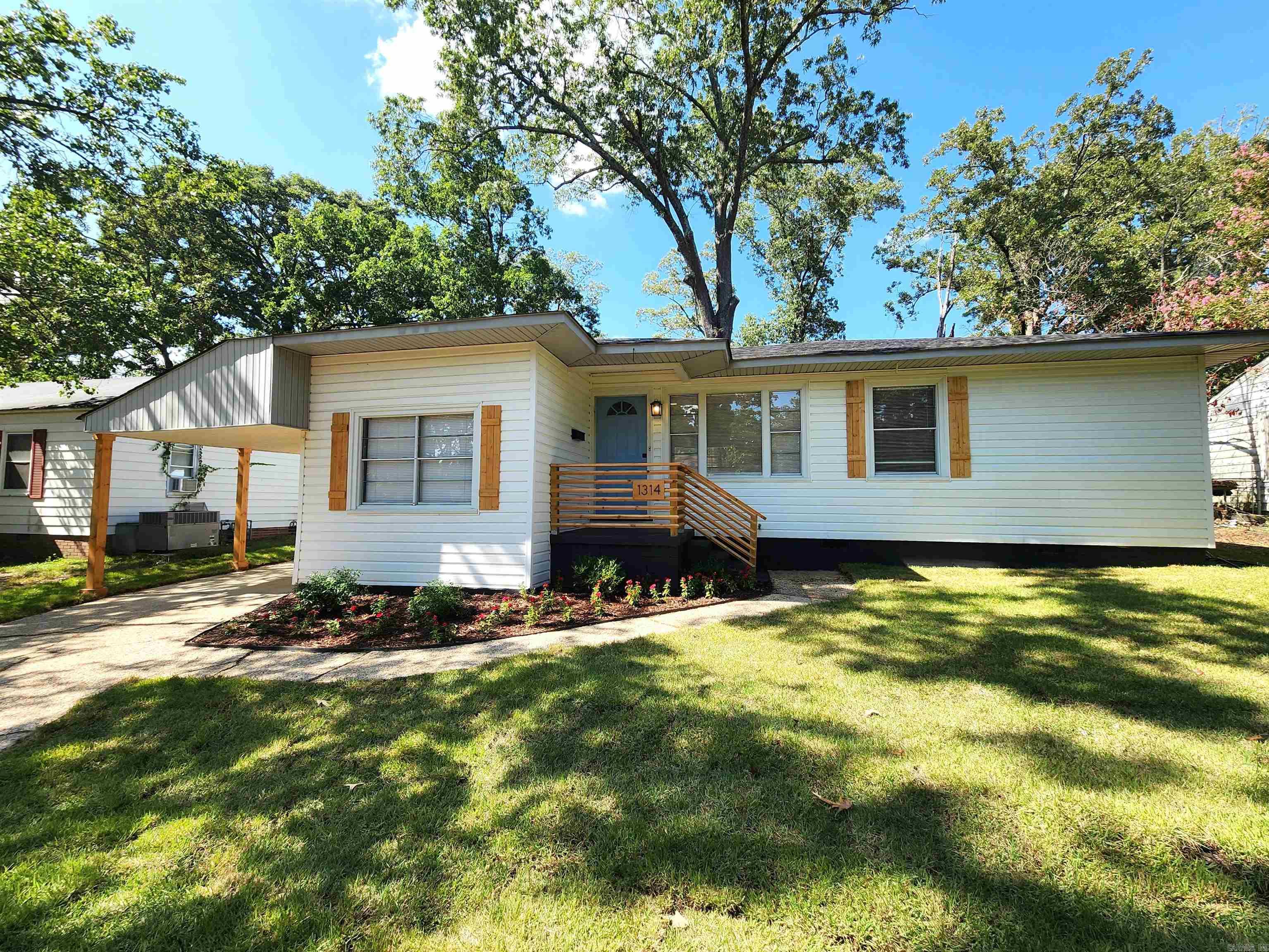 This charming, fully renovated cottage with ALL the CURB APPEAL in West Woods is ready to meet its new owner! This 2 Bedroom/1 Bath home boasts 1136 SqFt and has been completely updated throughout. Be sure to check out the large laundry room and appliances that will remain. 2025 Renovations to this home include: *New Roof- Architectural Shingles *New columns, shutters, custom exterior porch railing *New landscaping and sod *New furnace (interior HVAC unit) and attic insulation *New gas Hot Water Tank *New Kitchen Cabinets, Countertops, Backsplash, Stainless Appliances *New Sheetrock, Millwork, Flooring and Doors throughout *New Lighting and Plumbing Fixtures throughout *Complete Bathroom Renovation