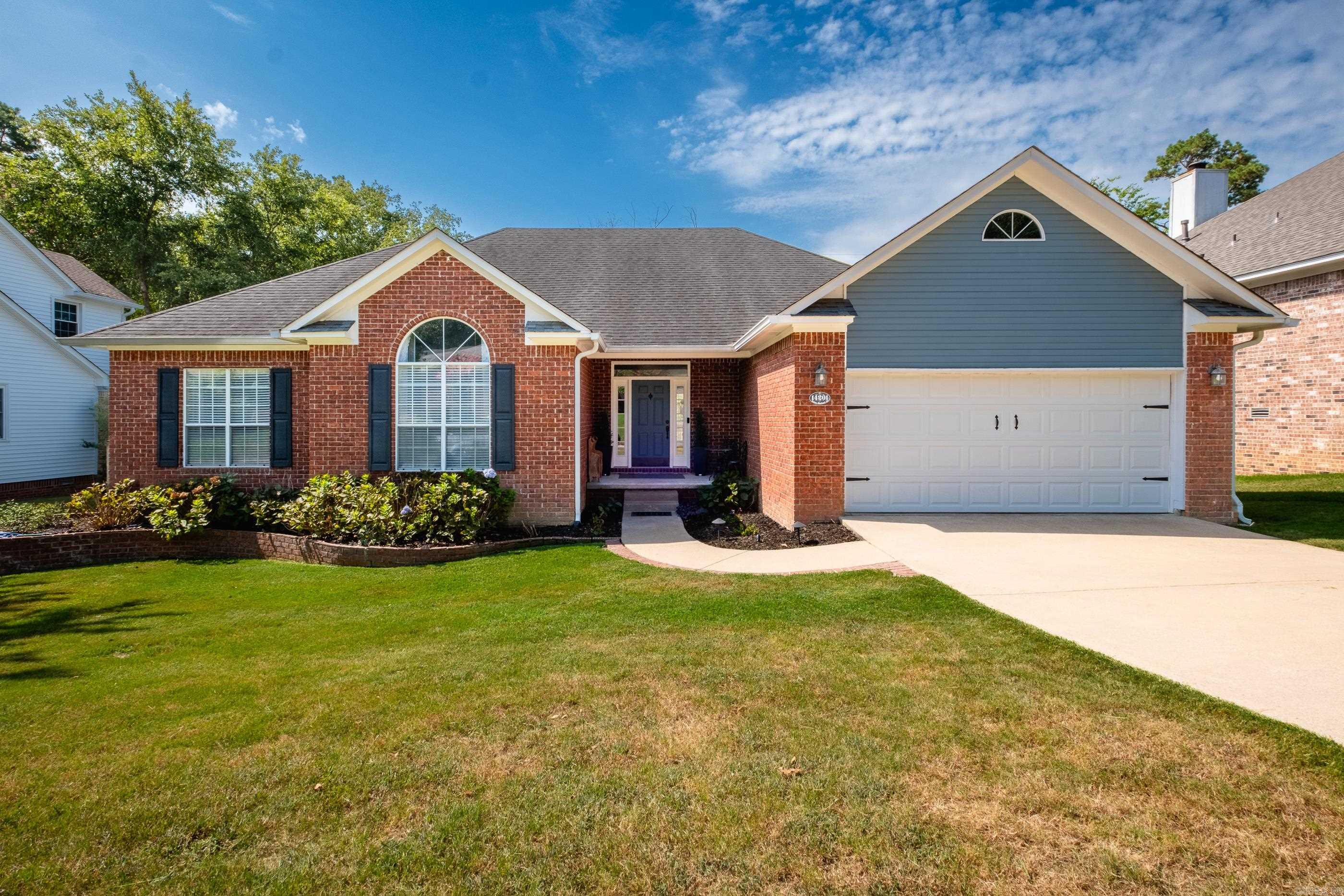 Welcome to 14201 Saint Michael Driveāa charming one-level home in DON ROBERTS ELEMENTARY offering 3 bedrooms and 2 full baths in the highly desirable neighborhood of Saint Charles. The community offers pool, park, trails, and a pond! Enjoy a bright, open floor plan featuring new bamboo floors (no carpet!), spacious living/dining combo, and a large eat-in kitchen with island, brand new natural stone countertops, and ample cabinetry. The primary suite is a relaxing retreat with large windows overlooking the private backyard, walk-in closet, double vanities, and a brand-new shower. Tray and vaulted ceilings add architectural flair, while the spacious guest bedrooms are thoughtfully designed for comfort. Entertain with ease on the back deck and enjoy the large yard with no neighbors behind. Additional highlights include LP Smart Siding and an oversized two car garage with built in workbench / shelves with ample storage. Conveniently located near shopping, dining, and hospitalsāthis home blends style, comfort, and location!