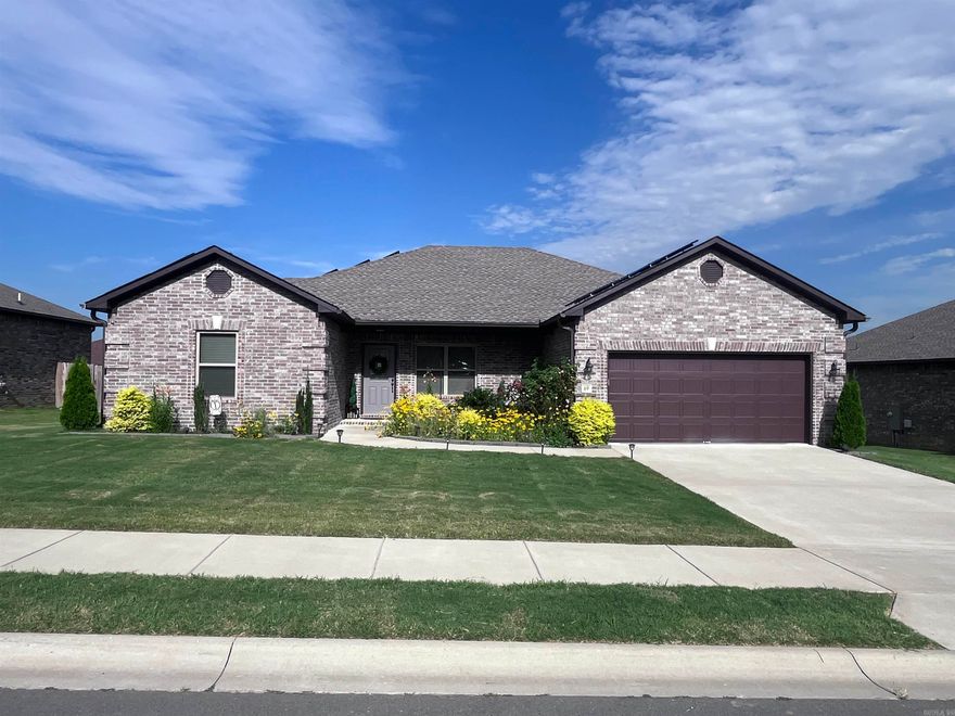 Like New! All brick 4 bedroom, 2 bathroom home in Cabot! The beautiful flowerbeds and front porch are just the beginning. This house features a split floorplan with open concept living room and kitchen. High ceilings, decorative cross beams, fireplace and luxury vinyl flooring in the living room. Granite countertops in the kitchen and bathrooms. Extremely large master bedroom has a tray ceiling, luxury vinyl flooring and a separate area that can be used for anything . . . sitting area, office, nursery, etc. The uses are endless for this extra space! Master bathroom has dual vanities, soaker tub and a large walk-in closet with shelving. Privacy fenced backyard and oversized covered patio are perfect for entertaining or relaxing to watch the sunset. REFRIGERATOR INCLUDED and solar panels so your ELECTRIC BILL will be EXTREMELY LOW! Houses like this do not come around often, so act quickly!    **Edge Realty is proud to offer deposit-free living to qualified renters through Obligo! We understand that moving costs can add up, so we want to extend financial flexibility to our residents. Learn more about the benefits of deposit-free living with Obligo at www.myobligo.com.