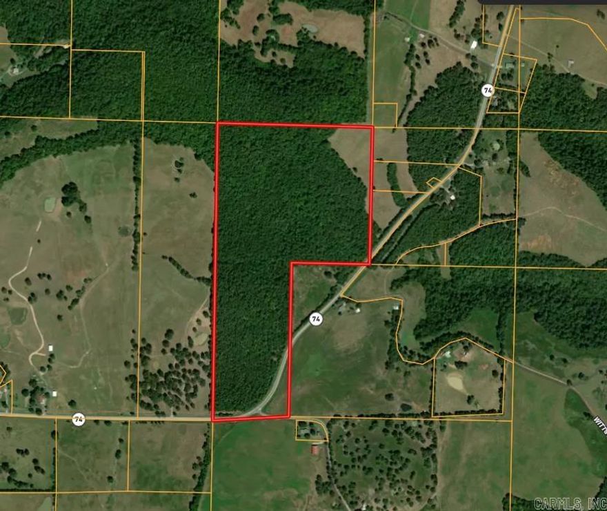 Unrestricted land in the Baker area of Searcy County with highway frontage. Land is mostly wooded with a small area of pasture.  Great hunting  land, future home site, or clear for farming. Endless possibilities for this 55 acres tract.  Survey will need to be done as the property has not sold in almost 100 years!