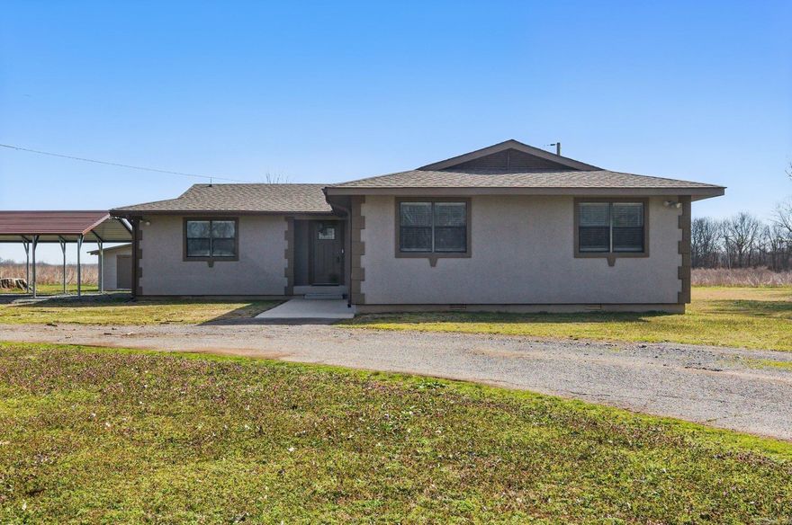 This beautifully remodeled country home sits on 5 acres, offering a perfect blend of modern amenities and serene rural charm. As you step inside, you are greeted by a spacious open living area that radiates warmth and style. The kitchen is outfitted with all-new stainless-steel appliances, new cabinets, and beautiful granite countertops. All of the bathrooms are completely updated and there is new central heat and air, water heater, roof, and so much more! Outside, the property continues to impress with a spacious 30 x 40 shop equipped with power, perfect for a variety of uses, whether it be for hobbies, storage, or a workshop. In addition, a new shed at the back of the property provides an excellent storage space. Moreover, there is a designated space for a mobile home, complete with available hookups, making this property versatile for family needs or rental opportunities. With its combination of luxurious living spaces and practical outdoor features, this country home is truly a remarkable find for anyone seeking tranquility and functionality in a picturesque setting. Call us today for more information!