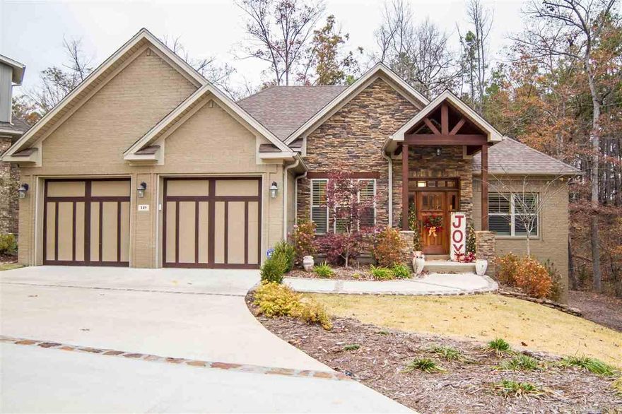 Recently appraised for $355k, this gorgeous home is conveniently located at the end of a quiet cul-de-sac that backs up to a gorgeous greenbelt. Tall ceilings, dark plank hardwoods, functional split floor plan, coffered ceiling dining room, spacious hearth room w/ huge windows. Granite countertops, brick & tile backsplash, pantry, stainless steel appliances & fridge conveys. Knee-space vanity. Covered deck w/ hot tub, gas grill, & gas fireplace. Washer & dryer convey. POA maintains landscaping. HW included