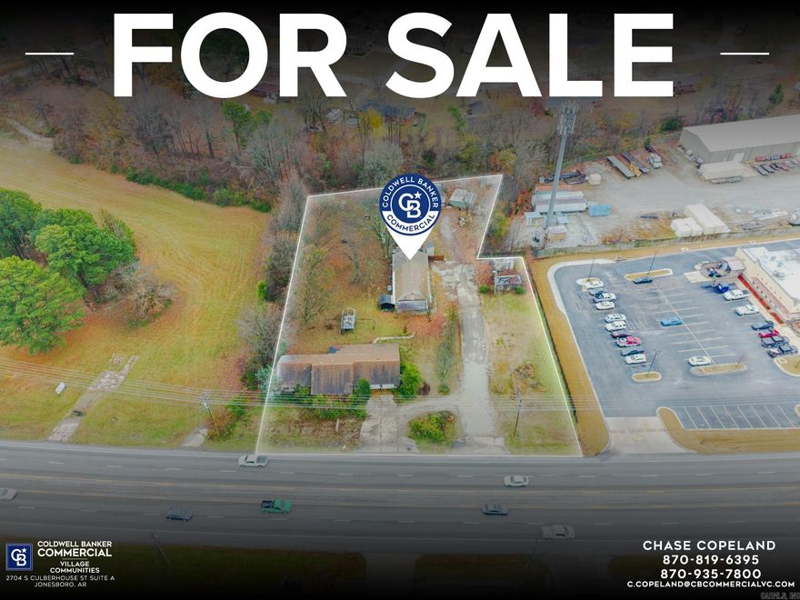 This prime 1.87-acre +/- parcel offers highway frontage off U.S. 49 (31,000 CPD), making it an excellent opportunity for commercial development. Ideally situated in the thriving Hilltop trade area, the property is positioned next to popular restaurants, shopping, and NEA Baptist Memorial Hospital, ensuring high visibility and steady foot traffic. Its strategic location provides easy access to major roads, making it a highly desirable investment for businesses looking to capitalize on the area's growth. Whether for retail, office space, or medical-related ventures, this well-located property offers endless possibilities. Please note, this property is currently zoned R-1.