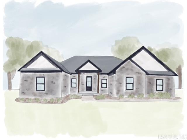Welcome to your dream lake home retreat—new construction with premium materials and refined finishes, tucked inside an exclusive gated community! Located ~10 minutes from Shiloh Marina on Greers Ferry Lake, this 4 bed, 2 bath home offers 2,200 sq ft of stylish and functional living space. Enjoy custom cabinets, granite countertops, a double oven, and durable LVP flooring throughout. The spacious living area features an electric log fireplace, perfect for cozy evenings. Step out back to a large covered patio with a gas hookup—ideal for grilling and entertaining. Energy-efficient upgrades include a gas tankless hot water heater, radiant barrier roof sheathing (keeping the attic ~30° cooler than standard roofing materials), and Class 3 impact shingles, which offer added durability during high winds & hail as well as insurance savings. Set in a gated neighborhood with a private boat launch, this home combines comfort, quality, and lake living at its best! Schedule a showing soon & be the first to own this stunning home! Note: first picture is an artist's rendering of the finished home based on design plans - the final product may differ