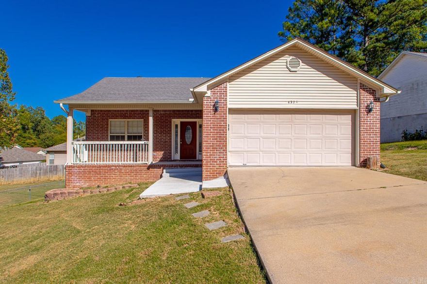 Welcome home! 3 bed 2 bath home with 2 car garage. Large living area with fireplace. Kitchen features breakfast bar, beautiful cabinets, and updated appliances. All bedrooms have a walk in closet. Master bath features his and her sink. Two guest bedrooms share a bathroom. Covered front porch and a large back deck. Fenced in backyard. This home is move in ready, schedule your showing today
