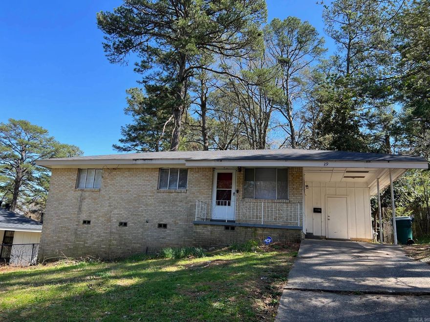 Extremely cozy 3 bedroom, 1 bath totally remodeled with two sinks, new interior paint, new carpet, newer stove, new blinds. Fully fenced backyard.   Call 501-247-8930 to view the property.