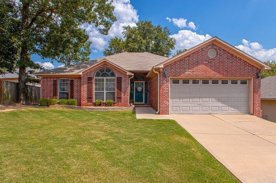 Whether you are a first time home buyer or someone that's looking to down size this is the perfect home for you! Conveniently located close to everything you need in Sherwood! This home features 3 bedrooms and 2 full baths in a split floor plan layout. Good size living room that features a corner gas fireplace with decorative tile surrounds. Then you enter into the kitchen with wrap around cabinets and countertop space along with breakfast bar and dining area. 2 bedrooms on the left side of the house with a hallway bathroom. Primary bedroom on the other side with its own ensuite that contains his/her sinks and his/her closets along with a walk in shower and jacuzzi tub. Nice covered back porch with 2 access. Large fenced in backyard for your animals or kids to play. Many updates including new HVAC, LVP flooring throughout and lighting the past couple years! Schedule your showing today!