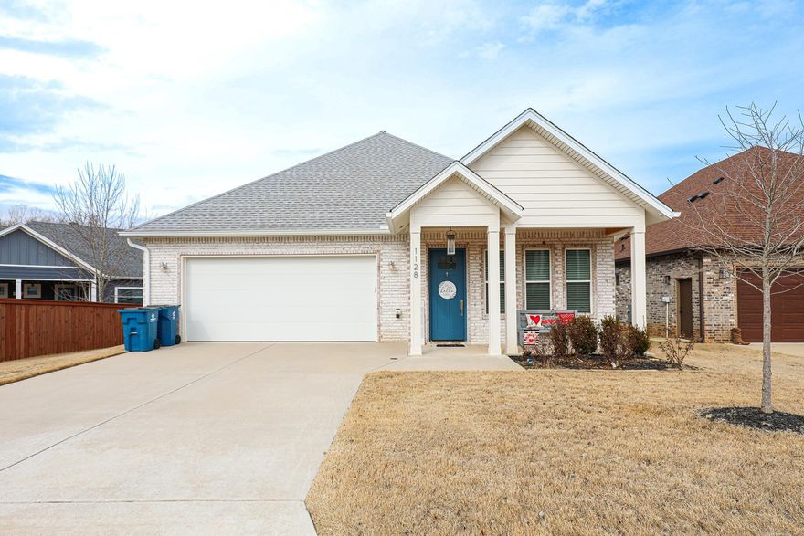 Beautiful brick home in Olde Salem Township! Energy efficient foam insulation, zip wall system, Low E Windows. Quartz countertops, custom soft close cabinets, tiled shower, clothes rack pull downs in walk in closet, fireplace, open floor plan, two car garage with walk up stairs to spacious attic. Fabulous back porch that is fully enclosed, heated and cooled looking out onto the green space that makes a great office or playroom. Amenities- swimming pool, clubhouse, two shared green spaces, one with pavilion and garden and the other with pond and nature trail. Great location in the Bryant School District.
