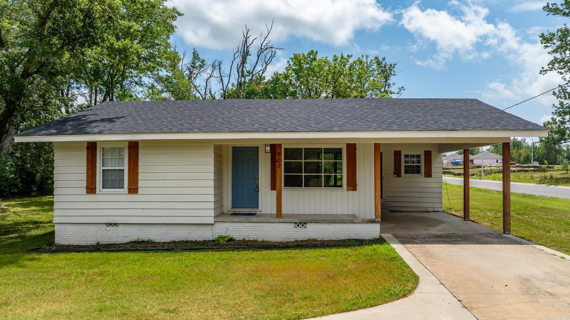 Attention First time home buyers and investors!!!Discover the charm of this beautifully remodeled bungalow, perfectly situated on a spacious .55-acre corner lot with a convenient circular driveway. Experience tranquil country feel living while it is just minutes from shopping, dining, and major highways. This home features newer durable luxury vinyl planking throughout, ensuring easy maintenance, and newer windows for energy efficiency. The practical kitchen offers newer appliances, newer countertops, newer sink, light fixtures, hardwares, and a cozy dining area. Enjoy the convenience of an updated full bathroom alongside a half bath. With a new roof (2023) and HVAC system (2024), and most recent upgrades, this home is truly move-in ready! Don't miss the great opportunity to own this amazing home.