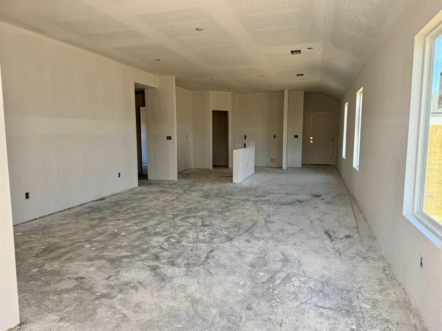 Explore the inviting Cooper plan, distinguished by its charming covered front entry and meticulously landscaped front yard that enhances its curb appeal. This home boasts an open floor plan, encompassing 3 bedrooms and 2 bathrooms, ideal for comfortable living. The spacious family room serves as a central gathering space, perfect for relaxation and entertainment. The dining area seamlessly integrates with a well-appointed kitchen, complete with energy-efficient appliances, generous counter space, and a spacious pantry, catering to the needs of every home chef. Discover more about this delightful home today and envision how it could complement your lifestyle!   **SEE SHOWING REMARKS & AGENT REMARKS FOR IMPORTANT INFORMATION**