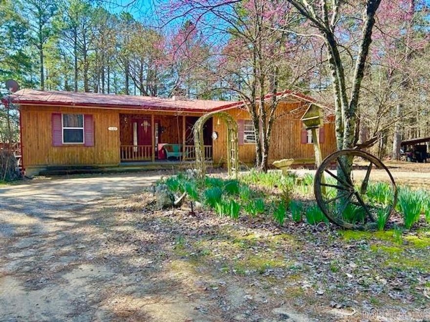 This 3 bedroom 2 bath home is only 15 minutes from Mountain View and not far to the Famous White River. There are lots of deer, turkey and wildlife which would make this a great place to hunt. There are no restrictions so you can have livestock if you want. Lots of possibilities. There is a beautiful rock wall in the living room with a gas fireplace and wood floor as well as a sliding back door leading out to the deck. There is a laundry room a den and library or office. The house is a a part of a larger parcel of land and will need a new survey. All the land on the same side of the road as the house in that parcel goes with the house. The land across the road is listed seperate. You could still be able to purchase the home with 28 acres m/l or the home as listed now with about 4.5 acres m/l. Call today to see this great piece of the property in between Mountain View and Batesville.