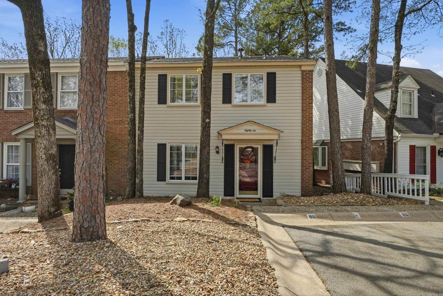 Welcome to this charming 2-bedroom, 2.5-bath townhome in the desirable Kingsbridge community! Offering approximately 1,380 sq ft, this two-story home features a functional layout with comfortable living spaces and plenty of natural light. The main level includes a spacious living room with a cozy gas log fireplace, dining area, and a well-appointed kitchen with tile countertops, breakfast bar, and ample cabinetry.  Upstairs, you’ll find both bedrooms, including a primary suite with private bath and walk-in closet. Additional highlights include a convenient half bath on the main level, laundry area, and extra storage space.  Enjoy outdoor living on the private patio, plus access to community amenities such as a pool, tennis courts, and gazebo. With low-maintenance brick and vinyl exterior, central HVAC, and a great location close to shopping, dining, and schools, this home is perfect for easy living. Don’t miss this opportunity!