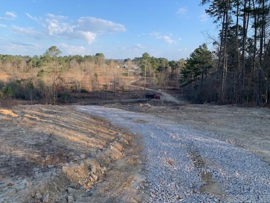 What a VIEW!!  Over 22 acres directly across from Bismarck Schools and only a half mile to Lake DeGray. Minutes to Hot Springs. Kimzey water and fiber already at edge of the property. Beautiful hardwoods and rolling hills make it the perfect place to build your dream home or project. Outside city limits, no restrictions. So much TLC has been given to this land! Brand new 16' x 20' building on a slab,will include electricity. Perfect place to complete your for your projects!  Price reflects some logging clean up needed.
