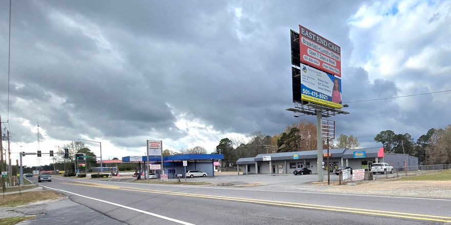 Renovated in 2020/2021 is fully occupied and per old appraisal it has 10520sf. Seller has changed their business but the property is completely rented and also has an annual advertising income. Located on the corner of Arch Street Pike and Sawmill Road. Property has entrance from Arch Street Pike and Sawmill.  Total monthly income $3,850, seller pays for water, and lawn care.  Trash expense goes to the tenants.  Please do not disturb the current tenants.
