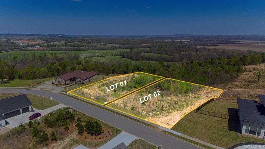 Bring your floor plans and visions to life with this amazing 0.71-acre homesite in this premier gated subdivision! This lot offers a rare vantage point with phenomenal views of the agricultural valley, providing a peaceful ever-changing backdrop for your custom- build estate. Positioned perfectly for the commuter, you are just a 20-minute drive from the dining and shopping of North Little Rock, West Little Rock and Conway. All utilities are underground including high-speed internet access making this lot as functional as it is beautiful. Looking for even more privacy or a larger footprint? The adjacent lot is also available for purchase, creating a unique opportunity to create a 1.3+ acre refuge. 2,500 Minimum Sq. Ft to build. See Agent Remarks.