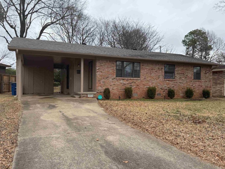 Beautifully updated all-brick home! Features new LVP flooring throughout, fresh neutral paint throughout, new 6 burner natural gas cook stove, new dishwasher, stunning quartz countertops, new stainless refrigerator, stackable washer/dryer, built-ins, security system, large fully fenced level backyard with a storage building, additional storage under carport, newer water heater, newer architectural roof. Easy to show!