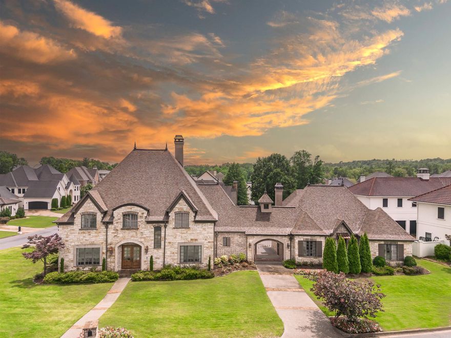 Welcome to 1 Orle Circle, a stunning custom-built 5-bedroom, 5.5-bathroom estate offering over-the-top elegance & comfort with timeless curb appeal, premium finishes, and thoughtful design throughout. Included are expansive living spaces, soaring ceilings, rich hardwood floors, & elegant architectural details. The gourmet kitchen is a chef’s dream, featuring a large granite island, high-end appliances, custom cabinetry, & a walk-in pantry. A rare porte cochere adds convenience & style, leading to a private motor court & additional garage space. Perfect for extended family or guests, the separate 2-bedroom, 2-bath guest house offers full living quarters with its own private entrance. Situated on a beautifully landscaped lot with lush lawn space & outdoor living areas, this home truly has it all—privacy, sophistication, and functionality in one of Little Rock’s most desirable communities. Don’t miss your chance to call this extraordinary property home—schedule your private showing today!