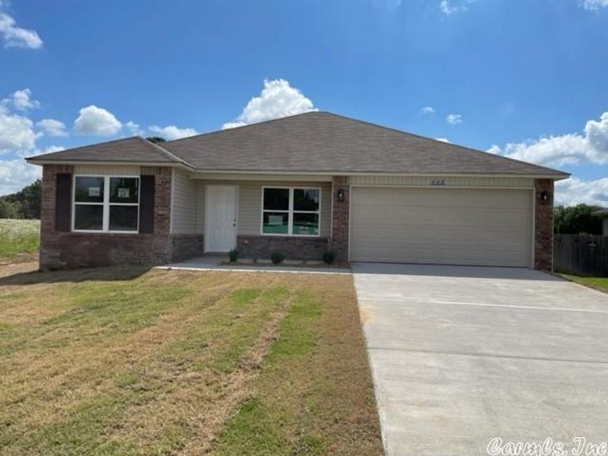 New Construction.  Open floor plan with 9 ft ceilings in Living area.  Large open kitchen with bar.  LVP flooring in Kitchen and Bath areas. Appliances included: Dishwasher, and Microwave and Range Combo.  This is a 4 bedroom and 2 bath split floor plan.