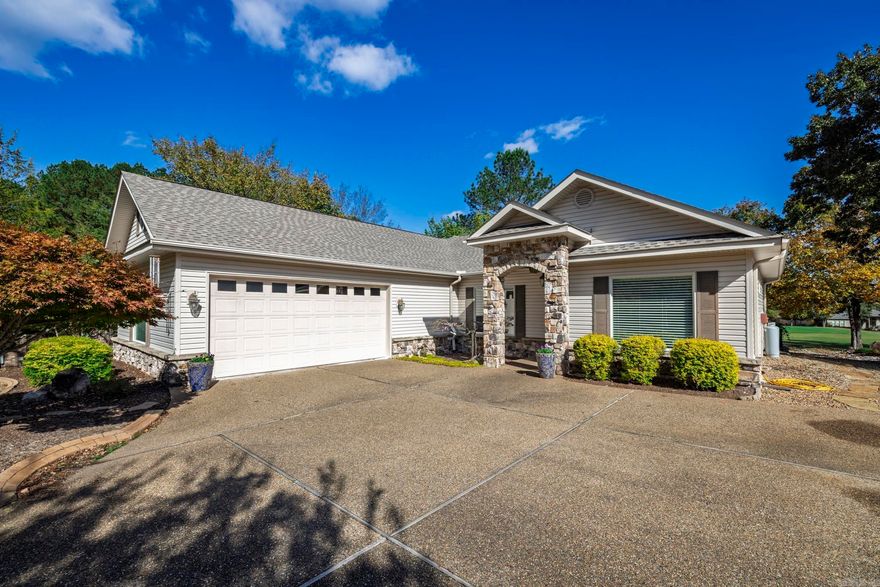 .Perfectly positioned on the green of #6 Santa Maria of Isabella Golf Course. Notice the impeccable care of this home situated on a level lot rom the moment you drive up.  Open door and you see the care continues.  Vaulted ceilings greet you in the open plan making entertaining a breeze.  Kitchen with granite counters and cherry cabinets are  open to the great room with a corner fireplace and dining area.  Spacious primary suite features a large walk in shower, long double vanity and walk in closet.  Guest bedroom with a murphy bed.  Guest bath with tub shower combo.  Third bedroom is currently used as exercise room but could also be a great office.  The fabulous sunroom lets you enjoy the golfers as they put on the green. Step outside to the large covered back patio that even has a small fence for the little fur babies. The 24 ft by 26 ft garage gives you plenty of room for a four door pick up and your own work area or golf cart storage. AGENT REMARKS