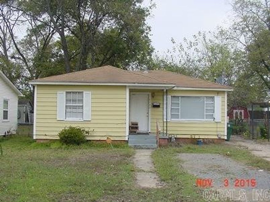 Property selling as-is condition, buyer's Bank pre-qualify or POF is required with offer. Needs a little fix-up.  really Cute home, has large living room,  a separate dining area and lots of cabinets in kitchen,  inside utility, level fenced back yard. great location off Mabelvale Pike