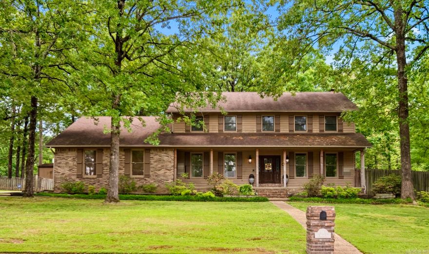 Just in time for summer! Your dream home w/a POOL! This wonderful home is exactly what you've been looking for. The bedrooms are huge! There are two living areas plus formal dining & a spacious eat in kitchen. Enter into the grand foyer w/the fabulous, original parquet floor & stroll past the formal dining & living rooms into the cozy den. Settle in & enjoy the built in cabinetry, coffered ceiling & wood burning fireplace. Circle around into the updated kitchen which boast granite counter tops, impressive solid wood cabinets, double wall oven, cooktop w/griddle, grill & breakfast bar. Don't miss the bedroom & half bath on the main level which could be good for an inlaw quarters or home office. The highlight of your tour will be the oversized covered patio. Cool off in the pool or enjoy the shade of the patio which has been plumbed for an outdoor kitchen. Back inside, go upstairs to find 3 oversized guest rooms & the primary suite. One of the bedrooms connects to the hall bath which has 2 sinks & a tub/shower. The primary ensuite includes a whirlpool tub, large walk in shower, vanity w/2 sinks & knee space. Workshop with electricity has window unit AC with heat. Large floored attic.