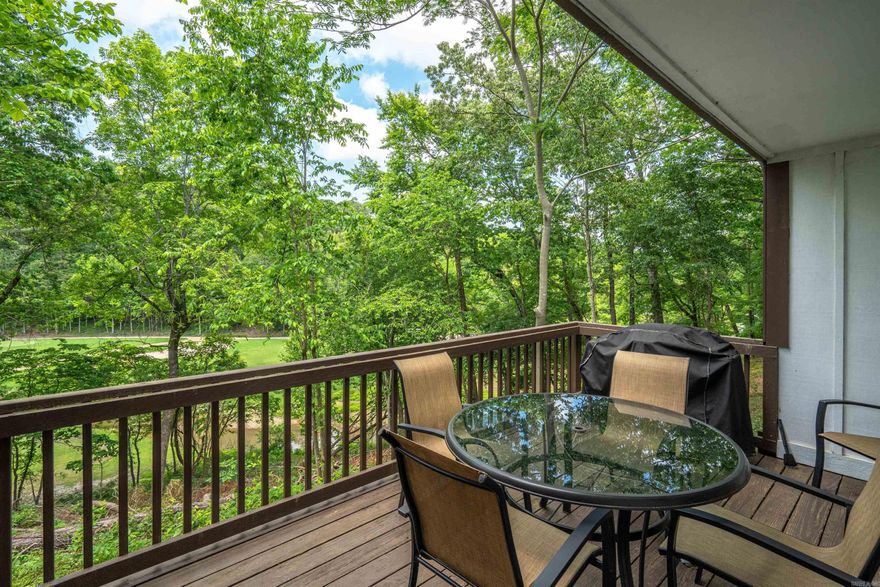 Completely updated and beautifully maintained, this townhome offers the perfect blend of personal retreat and proven investment. Currently used as a second home and successful VRBO, the property enjoys repeat guests and consistent five-star ratings.  Inside, the kitchen has been fully refreshed with newer cabinetry, countertops, stainless steel appliances, updated lighting, and a stunning tile backsplash that adds both style and function. Throughout the home, carpet and furnishings have been thoughtfully updated, creating a comfortable, turnkey space for owners and guests alike.  Step outside to the private deck overlooking a peaceful stream and the Desoto Golf Course, where the setting delivers the relaxing atmosphere visitors return for again and again.  Whether you’re looking for a move-in ready getaway, a short-term rental opportunity, or both, this beautifully updated townhome is ready to enjoy from day one.