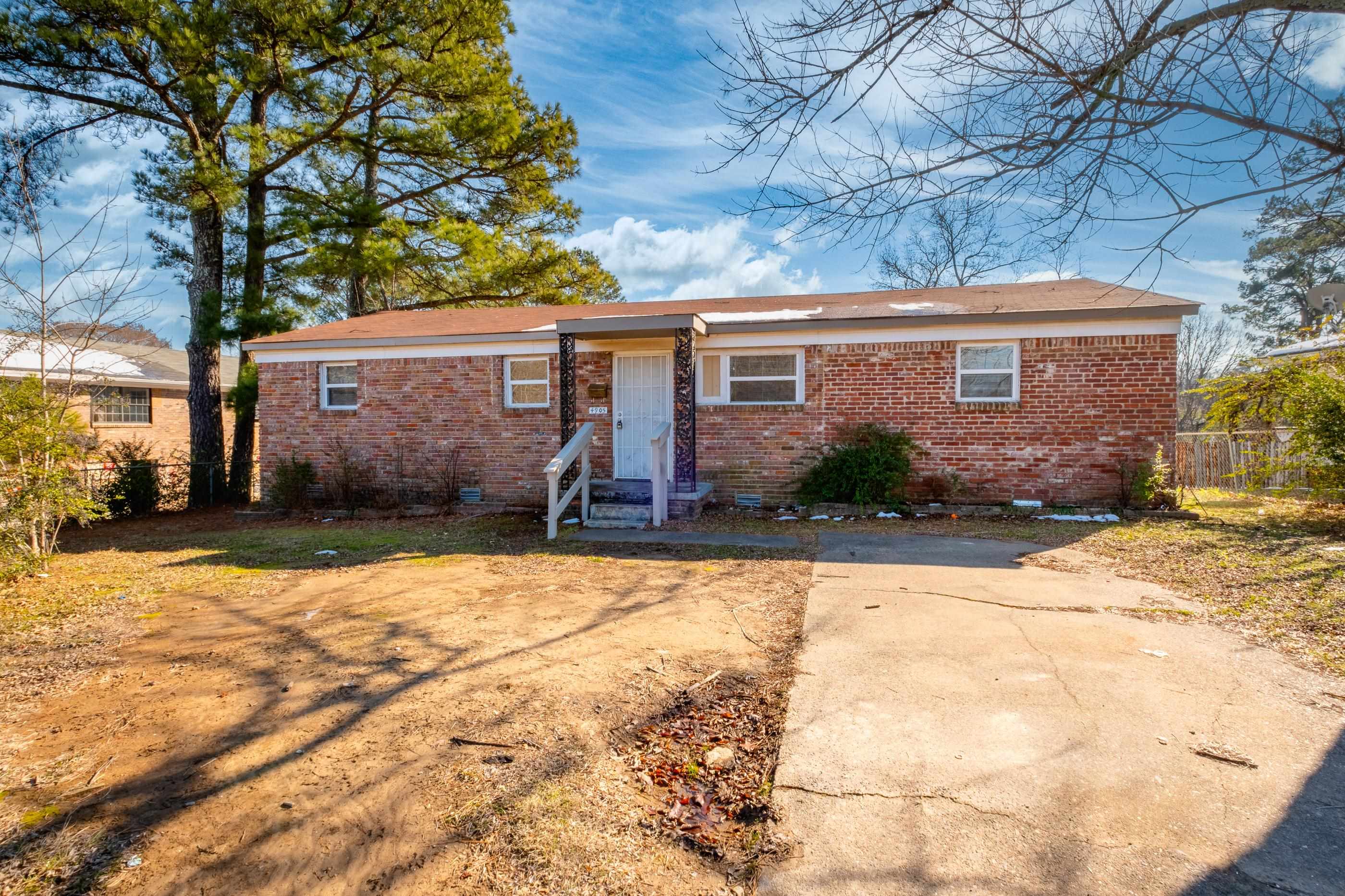 One level four Bedroom, two Bath brick and siding home with large fenced backyard. Easy to maintain laminate flooring throughout, nice sized bedrooms and baths. Newly painted and updated and perfect for families, new homebuyers or investors for rental income. Eligible for Housing Choice Voucher Program (HCV) Section 8 HUD. To be sold AS IS. Please see agent remarks.
