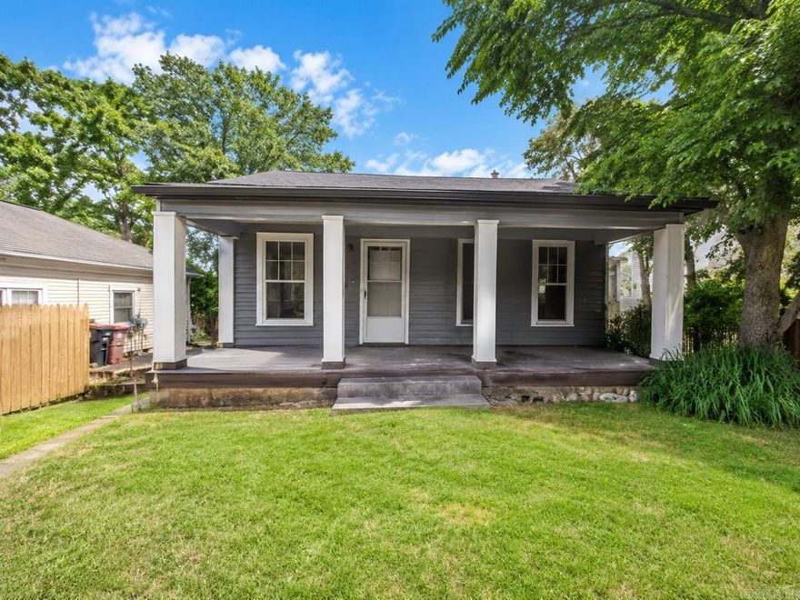 Great rental property or perfect option for a first-time home buyer in Little Rock! This home has a warm and inviting feel with original wood floors throughout the living room and bedrooms, giving the space character and charm. Renovated a few years back as a rental property, it offers a practical layout with great potential for continued use as an investment or a place to make your own. The large kitchen area provides plenty of room for everyday living, and the large laundry area off the kitchen adds extra convenience and function. The inviting covered front porch gives the home a cozy touch and is the perfect spot to relax or welcome guests. Whether you are looking to start your investment portfolio, add another rental, or purchase your first home, this property is a great opportunity in Little Rock.