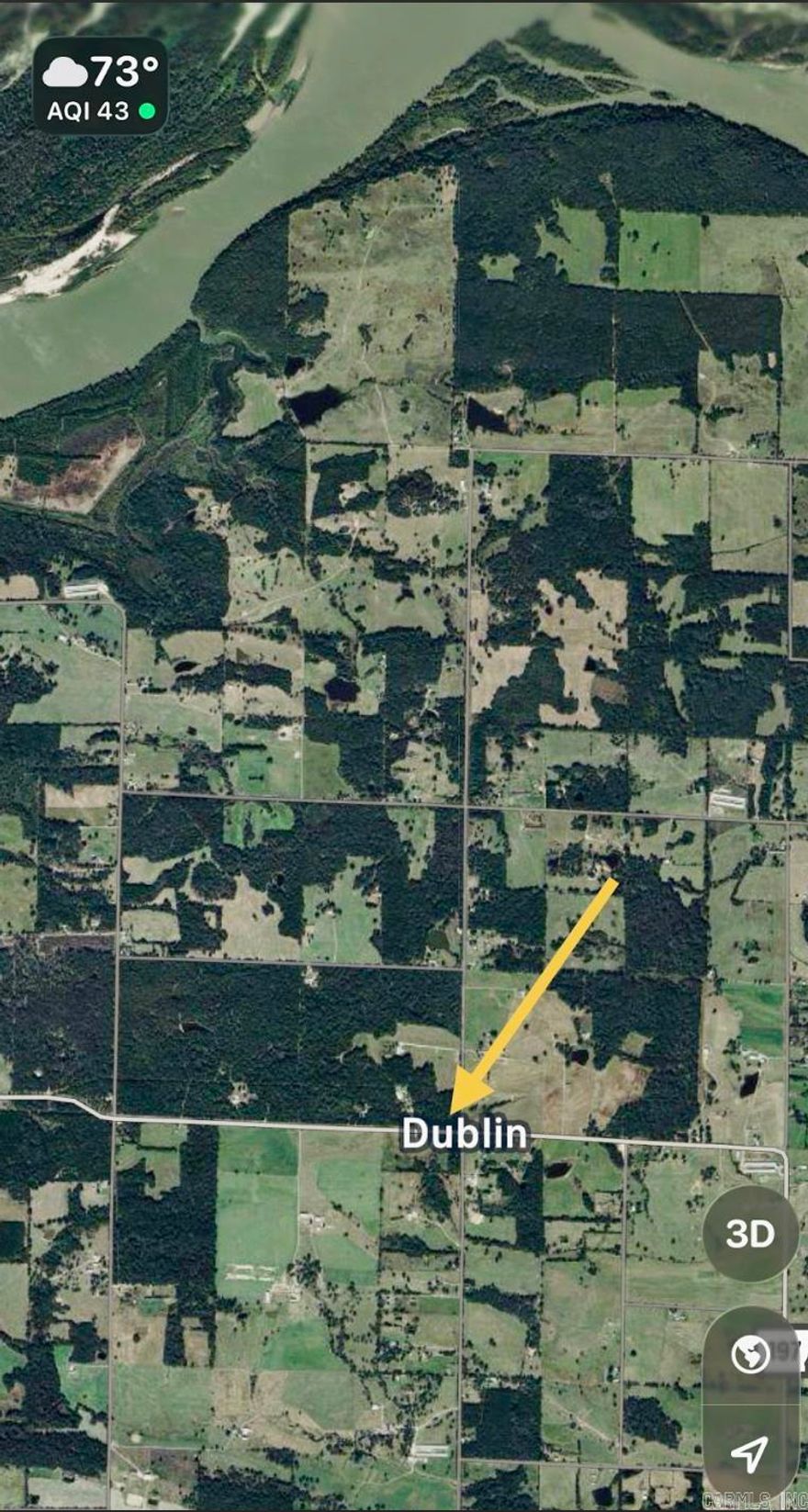 Located on the northwest corner of Hwy 197 and Dublin Rd, this property offers excellent elevation along the northern portion, providing multiple potential building sites white the southern portion includes a meandering branch offering opportunity to install a pond.  Enjoy easy access off Dublin Rd along with a desirable corner location.  The land features large, scattered trees with light underbrush, offering a great balance of usability and natural privacy. Utilities including Arkansas Valley Electric and Scranton Water are readily available.  With no known restrictions, this property is well-suited for a variety of uses. Conveniently located just minutes from Scranton and the Arkansas River, it provides both accessibility and a peaceful rural setting.