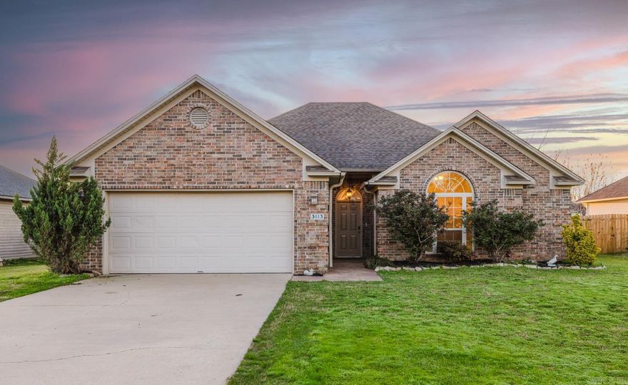 Charming 3br/2.5ba move in ready, open-concept home. From the moment you step through the front door, you are greeted by an inviting foyer that leads into a spacious living room centered around a cozy corner fireplace. High ceilings and beautiful hardwood floors flow throughout the main living areas. The heart of the home is the kitchen, which features a raised breakfast bar overlooking the living space, stainless steel appliances, corian counters & warm wood cabinets provide plenty of storage for all your culinary needs. Natural light pours in highlighting the newly painted, neutral color palette that makes this home truly move-in ready. Primary suite includes separate vanities with corner garden tub & spacious walk-in closet. The layout is thoughtfully designed featuring a Jack & Jill bathroom connecting two bedrooms and an additional 1/2 bath for guests. Outside, enjoy the fully fenced backyard with an extra concrete pad perfect for entertaining or watching the kids play. Located in a peaceful neighborhood with easy hwy access & amenities, this home offers the perfect blend of style & function. Don't miss your chance to see this gem! Energy efficient solar panel turbines!