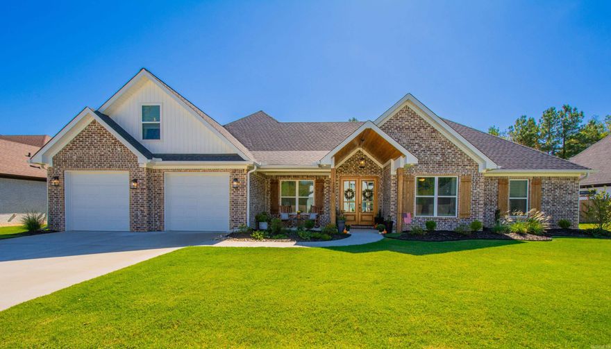 Welcome to this beautiful like-new home in the Creekside Subdivision. Built by Tim Hastings in 2022, Creekside is close to I-30 and all Bryant has to offer but in a quiet setting to come home to. The gorgeous vaulted entry way with tongue and groove ceiling is just the start of the custom features this home offers. The open floor plan is spacious and perfect for entertaining. You'll find custom ceiling work in the living room, large picture windows & a gas starter fireplace. In the kitchen, there is custom cabinetry with under cabinet lighting, a huge island, pot filler, walk in pantry, designer lighting & so much more. The primary suite is separate from all other bedrooms with double vanities, a soaker tub, walk in shower & huge walk in closet with shelving & dressers that is conveniently connected to the laundry room. This home also features an office and generous bonus room. The back yard is fully fenced and boasts a large covered patio with wood burning fireplace. No detail has been spared on this one - schedule your showing today! Agents, see remarks.