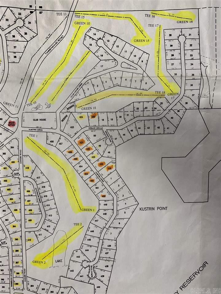 Golf Course Frontage Lots......Each lot listed for $17,500 each (Lots 425, 450, 452, 453, & 456) Boat Ramp and Tannenbaum Golf Course close by. Sandwedge Restaurant & Tannenbaum Country Club also located on Kustrin Dr. This area is known for its weekend homes & mixture of full time residents as well. It's a great place to escape the city and enjoy the lake activities! Nice well kept neighborhood to build the home or cabin you desire. No mobile homes allowed (Covenants and Restrictions recorded)