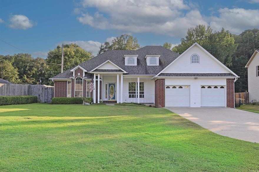 Welcome HOME! This spacious and meticulously maintained 4-bedroom, 2.5-bathroom home is ideally situated in a quiet cul-de-sac and loaded with upgrades! Huge bonus room upstairs for additional bedroom or game room. All others on main floor. With 10 ft ceilings, new vinyl plank and tile flooring, and fresh interior paint, this home offers a turn-key experience. The updated kitchen boasts granite countertops, a newer dishwasher, gas stove, and pantry, making it a chef’s dream. The bathrooms include modern finishes, and the master suite features a jacuzzi tub, dual vanities, and ample closet space. Enjoy multiple living areas — one of which can serve as a home office — plus a formal dining room and laundry room. Step outside to a fully fenced backyard with a covered patio, ideal for relaxing or entertaining. Additional highlights include:10x26 workshop with power, 18x30 boathouse with water and electricity, 10ft gate for easy access, Generac generator, In-ground sprinkler system, new roof (2018), newer AC & gutters, 2-car garage with attic storage. Located in a desirable neighborhood with a spacious yard and cul-de-sac privacy, this home truly has it all. Call today for your tour!