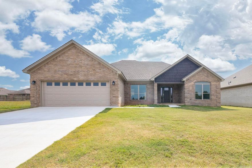 LOCATION, LOCATION, LOCATION!!  This home is in a great location to access the highway if you commute, and is only minutes away from Little Rock Air Force Base & the college!  New construction with LVP flooring throughout!! Great layout~has a split floor plan with a dining area! Corner fireplace in the living room! Good size rooms! Master bathroom has double sinks, jetted tub and separate shower with his/her closets.  All brick exterior with custom vinyl shake gable accent!  Enjoy the neighborhood lake too!  Must see!