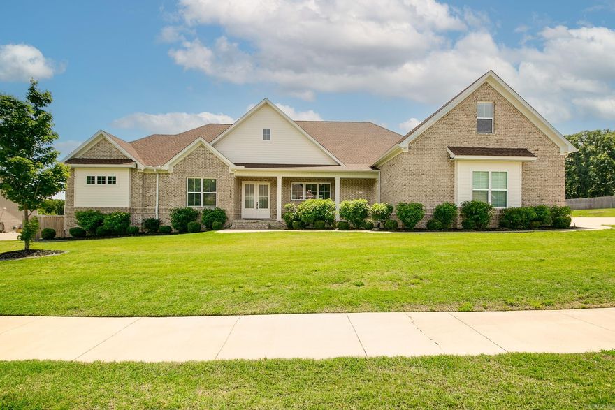 Located on a prime corner lot in the sought-after Greystone subdivision, this stunning custom-built home offers incredible pond views and standout amenities inside and out! Featuring 5 bedrooms, 3 bathrooms, a dedicated office, bonus room, and safe room, this home was designed with space and functionality in mind. The thoughtfully designed floor plan showcases quality craftsmanship, spacious living areas, and custom details throughout. Step outside to enjoy the private basketball court and peaceful water views, creating the perfect setting for entertaining or everyday living. This is a rare opportunity to own a one-of-a-kind property! Schedule your showing today!