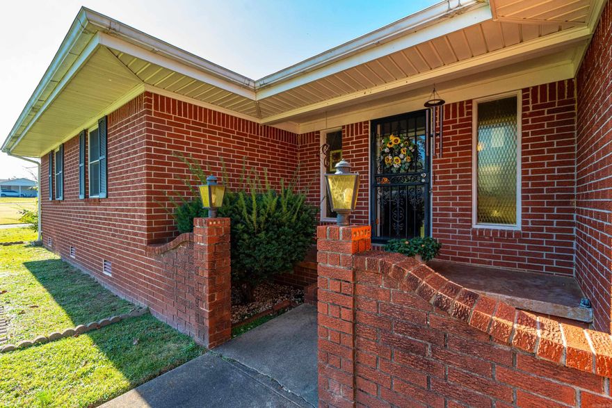 Charming 2BR Brick Home with Office on Corner Lot This well-kept 2-bedroom, 1.5-bath brick home in a quiet, established neighborhood. Features include a dedicated office, spacious living areas, beautiful brick front entry and on an oversized corner lot. The large primary sweet offers a roomy half bath and the office could be used for another bedroom or huge walk in closet! Enjoy the large covered back patio and a two-car garage with ample storage included extra storage building in the fenced back yard. Convenient location close to shopping and schools—move-in ready and full of charm! New Roof 2024!
