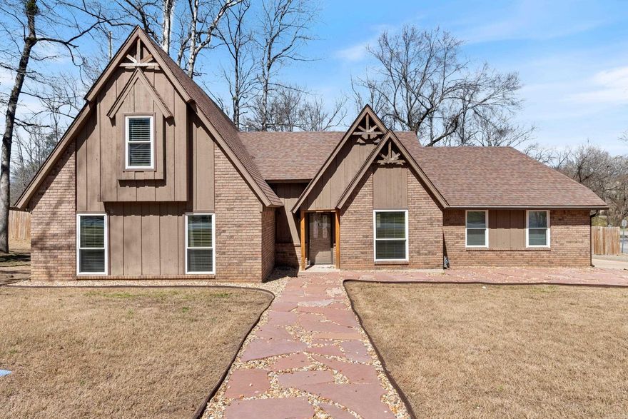 Discover the charm of this spacious 4-bedroom, 3-bathroom residence offering ample room to thrive. Upstairs has a large versatile bonus room that could be used as a fifth bedroom, playroom or office.  Enjoy a well-designed layout, perfect for entertaining and everyday living. With a large, open-concept kitchen with a cozy living area, and large fenced backyard, this home is sure to become your favorite place to be. Located in desirable Bryant, this property is close to great schools, parks, and shopping centers, making it the perfect place to call home. Move in ready, All appliances convey with reasonable offer. Updates throughout include Heat/air 2018, gutters and gutter protection 2022, tree removal and French drain 2023, windows and siding 2023, water heater 2025, paint and floors 2025.  Foundation repair completed by Golden Foam Solutions 2023.