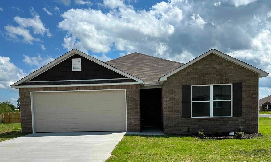 The dreamy Taylor plan! It's all about charm and practicality, from the inviting covered front entry to the well-designed front yard landscaping. The split floor plan with 3 bedrooms and 2 bathrooms offers both privacy and functionality, especially with the spacious master suite featuring his and her closets—perfect for organizing your wardrobe effortlessly. The kitchen is the heart of the home, boasting energy-efficient appliances that not only make cooking a breeze but also contribute to sustainability. The spacious laundry room conveniently located near the garage adds to the practicality of daily chores. The Taylor plan is designed with both aesthetics and everyday living in mind, making it a delightful option for anyone looking for a comfortable and stylish home.   **SEE SHOWING REMARKS & AGENT REMARKS FOR IMPORTANT INFORMATION**