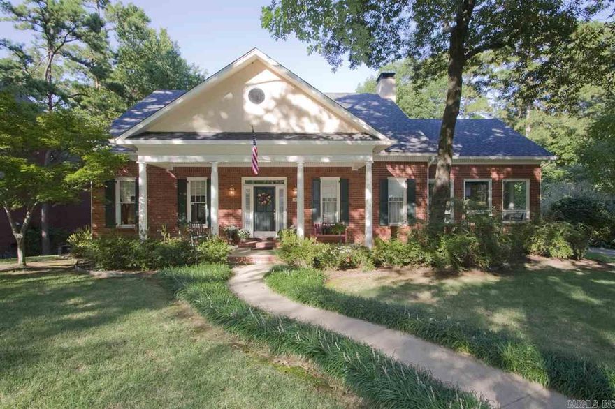 Wonderful Chenal home on approximate 1/2 acre lot. Hardwoods floors in office, dining & kit. Family room has a WBFP & a wonderful view of the wooded, private backyard. The kit has been updated w/granite, stainless appliances, lrg island w/prep sink & bkfst rm w/ lrg windows. The study is lrg w/ built-ins & rich wood paneling. Master bath is luxurious w/granite cntrtps, tile floor & his/her closets. Three bedrooms up with two bath. Also approx 300 sqft of unfinished space w/sep stairs. Backyard is park like.