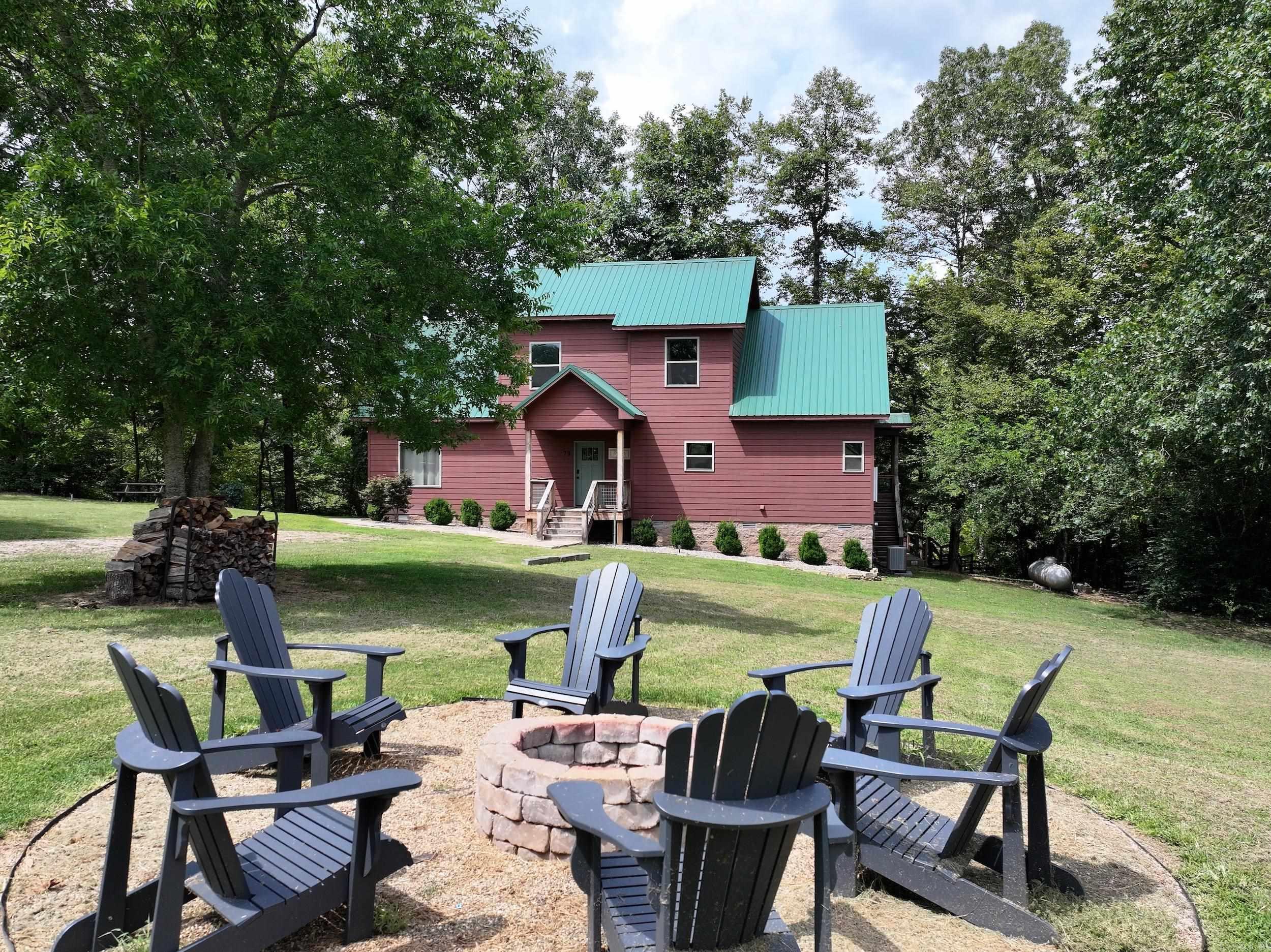 Nestled among the trees with stunning river views and direct access to the Caddo River, this custom-built Craftsman-style cabin offers the perfect blend of comfort, space, and serenity. Featuring 3 bedrooms, 3 bathrooms, a spacious loft, and an open great room, there's plenty of room for everyone to relax and unwind. Whether you're seeking a quiet, cozy retreat or a place to gather and entertain, this cabin has it all. Step out onto the oversized deck overlooking the river, or follow the tiered steps down to the water, where you'll find a second overlook deck—perfect for taking in the peaceful surroundings. The cabin is being sold fully furnished and also has a strong history as a successful short-term rental, making it an excellent opportunity for both personal enjoyment and investment. Craftsmanship and attention to detail shine throughout this exceptional home. To truly appreciate its beauty and quality, it must be seen in person.
