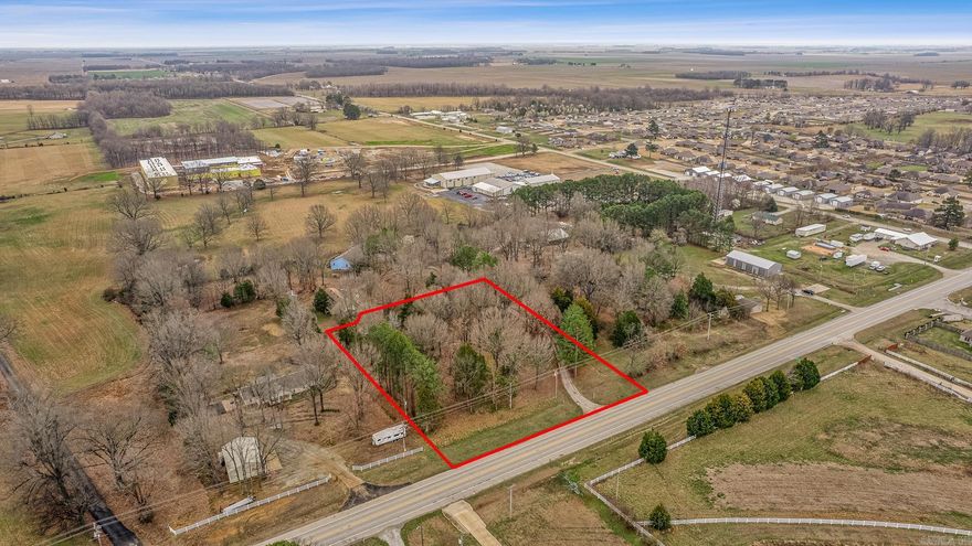Prime investment opportunity in the rapidly growing Brookland area. This 1.73 acre tract located at 9408 Hwy 49B offers highway frontage with strong visibility along a growing corridor and convenient access to Jonesboro and surrounding areas. The property sits near ongoing residential expansion, including a new subdivision less than half a mile away, and is within sight of the new intermediate campus being constructed by the Brookland School District along Highway 49B. With development and population growth accelerating in the area, this property presents a rare opportunity for investors to secure land in one of Northeast Arkansas's fastest growing communities, don't miss your chance.