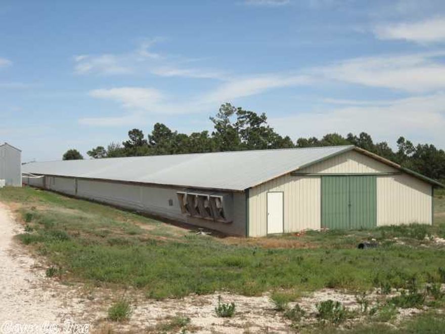 Poultry breeder house operation on 40 acres of fenced pasture and woodland just a few miles out of town on a private road. There is a nice double wide modular home with 3 bedrooms and 2 baths, a barn and pond. The two 450 x 40 ft. breeder houses have all the equipment including a new liter shed plus a composter on the side. The land is about 50% pasture and 50% woods with a nice pond stocked with fish. THIS IS A VERY HIGH PRODUCTION POULTRY FARM.  LISTED AT APPRAISED VALUE.  CALL JOE 870-856-4780